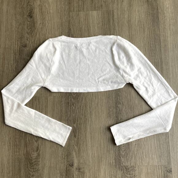 Frankies Bikinis Kate Cloud Knit Shrug Top Small - Picture 3 of 7